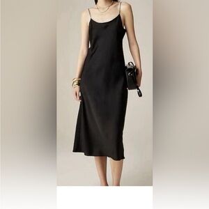 J. Crew Classic Black Midi Dress